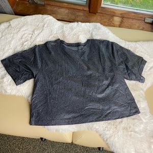 Lululemon crop tee reflective sz 6